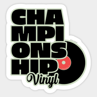 Championship Vinyl Sticker